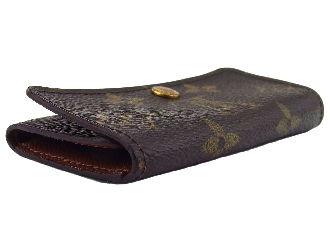 LOUIS VUITTON Key case Key holder Brown x beige Multicles4
