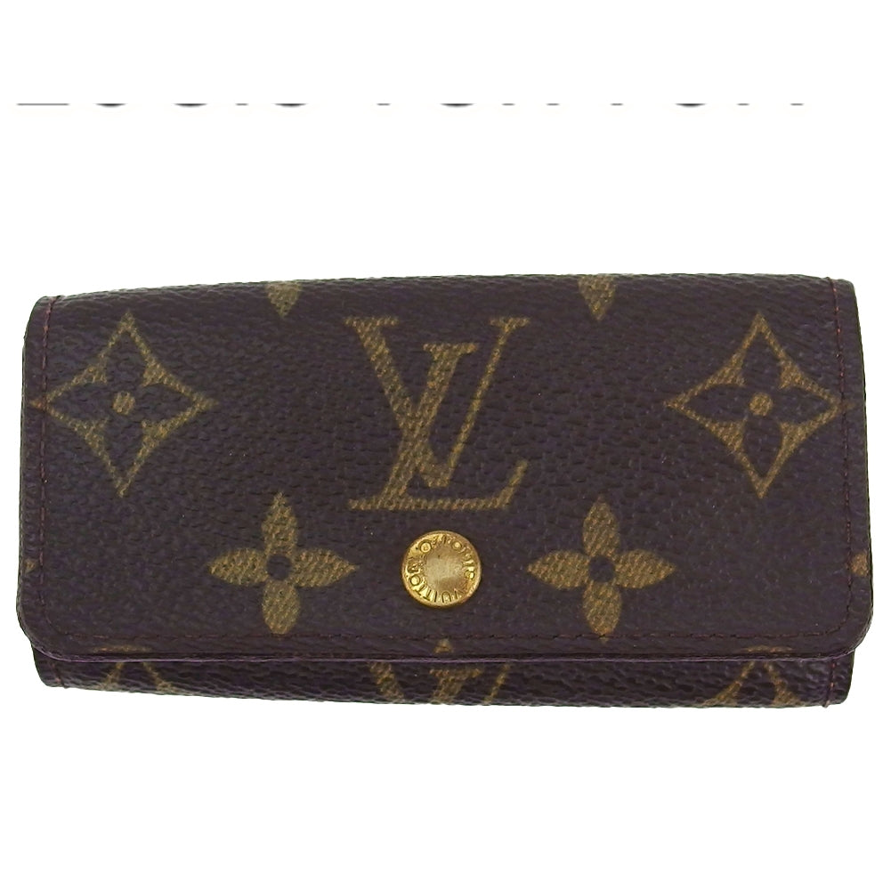 LOUIS VUITTON Key case Key holder Brown x beige Multicles4