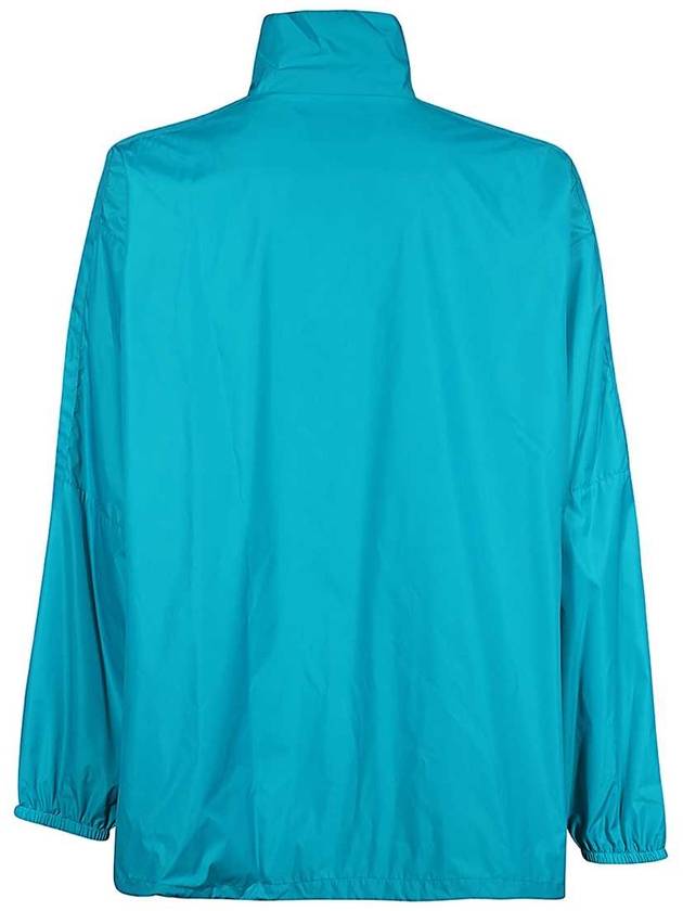 Luxury Balenciaga Trending 2026 Logo Print Nylon Windbreaker Blue