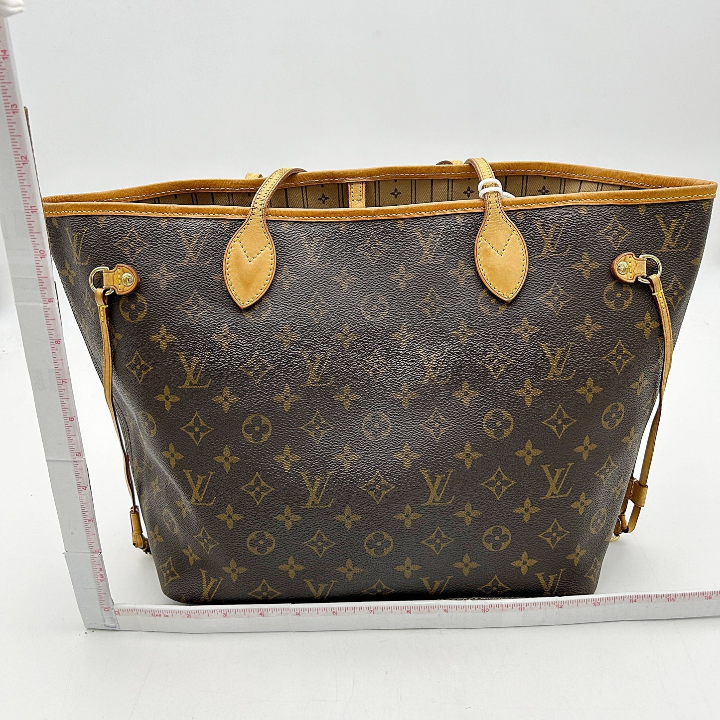 Flower tote cloth handbag Louis Vuitton Brown in Cloth LA19677