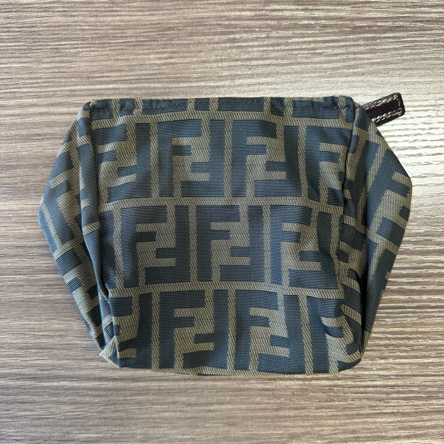 Fendi Zucca Browntan Monogram Pouch Clutch LB122606