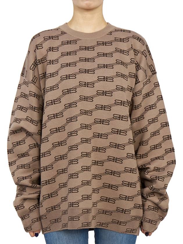 Luxury Balenciaga Trending 2026 BB Monogram Sweatshirt Brown