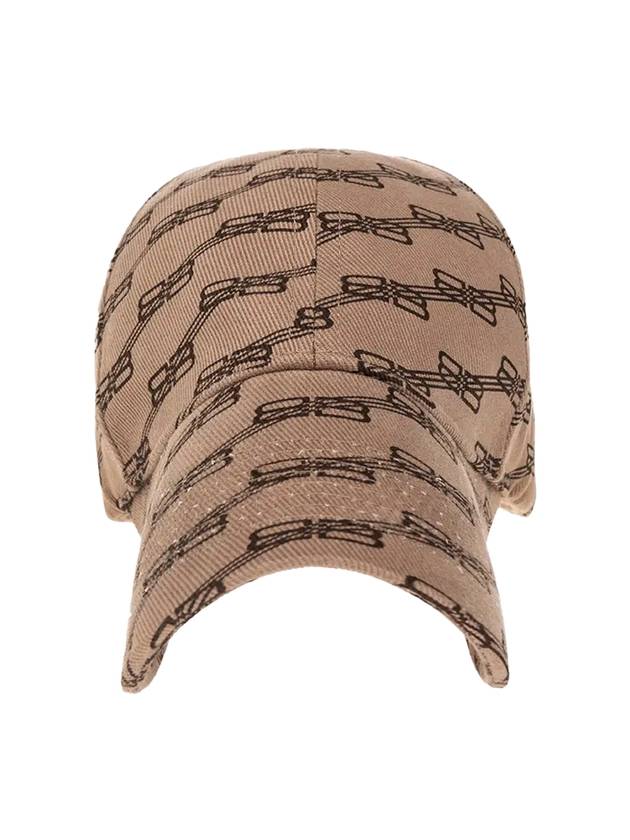 Luxury Balenciaga Trending 2026 BB Monogram Cotton Drill Ball Cap Beige