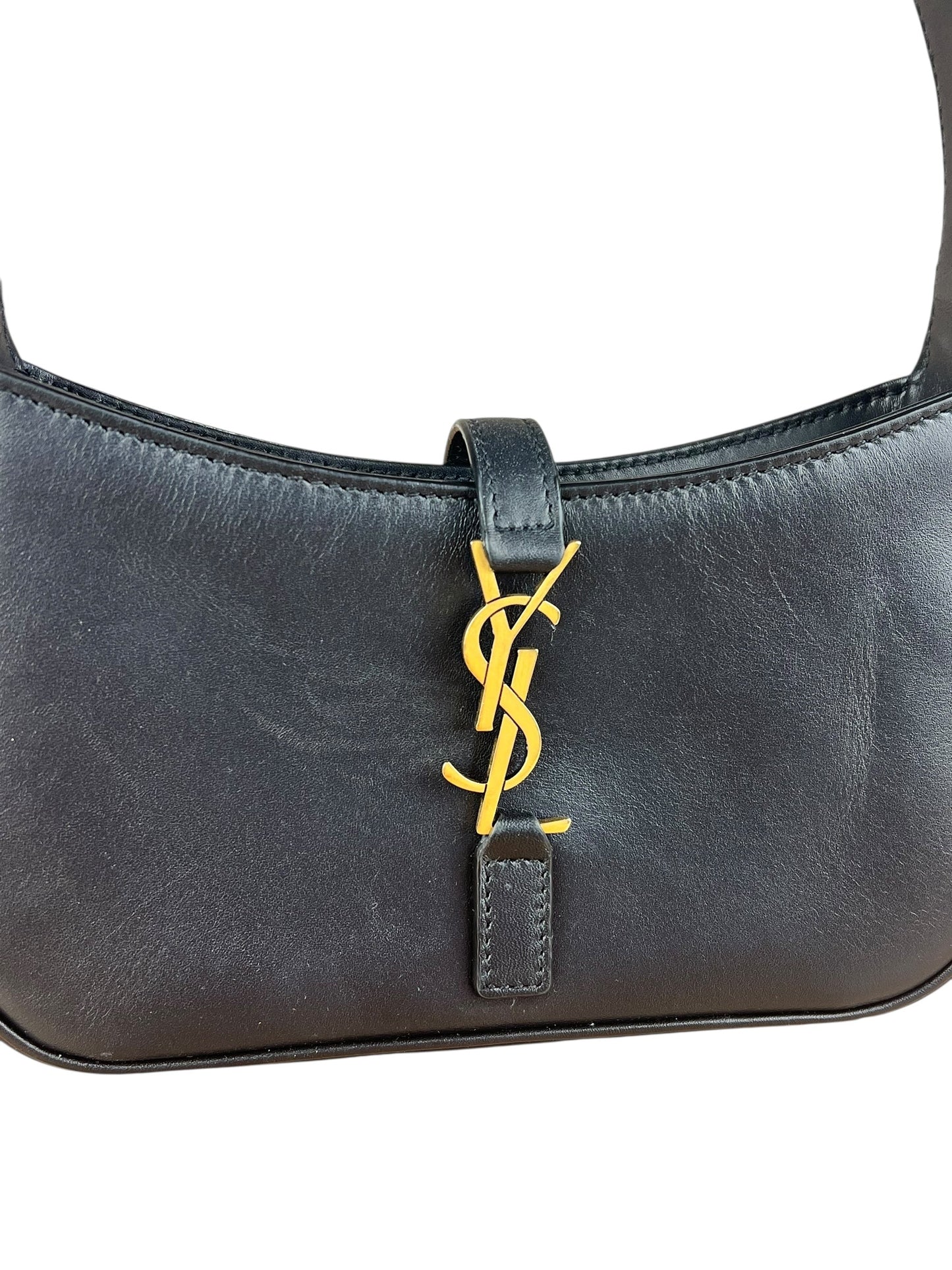 Saint Laurent Le 5 à 7 Smooth Leather Handbag Black