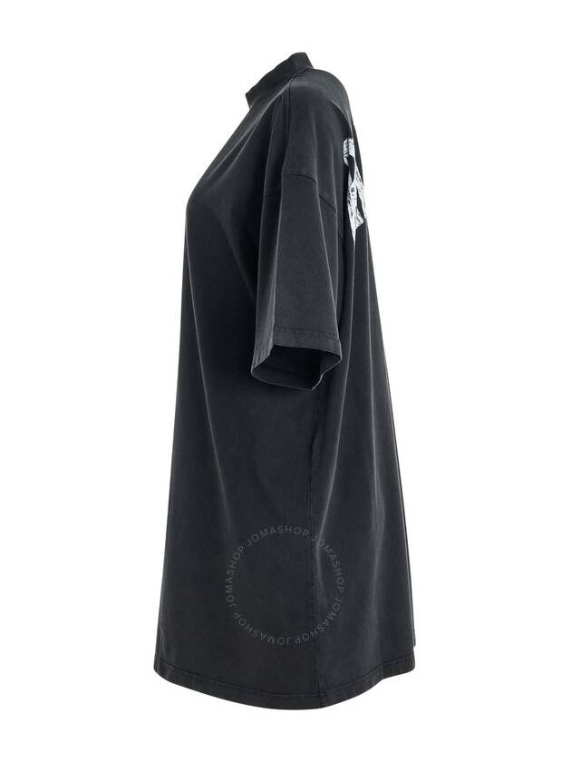 Luxury Balenciaga Trending 2026 Women's BLACK logo print t-shirt 739037 TPVU4 1569