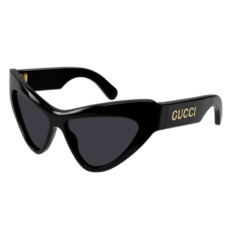Gucci Sunglasses Cat Eye Full Rim, Black Frame and Grey Lens GG1294S001