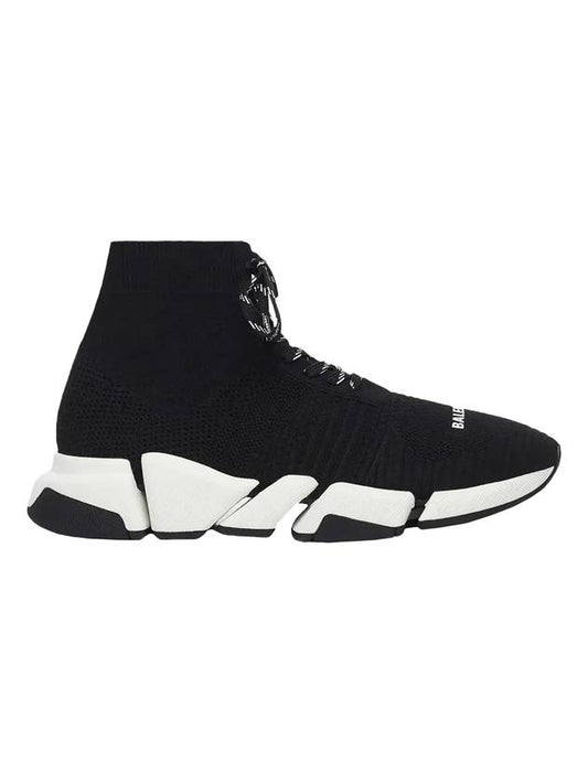 Luxury Balenciaga Trending 2026 Speed 2.0 Lace-Up High-Top Sneakers Black