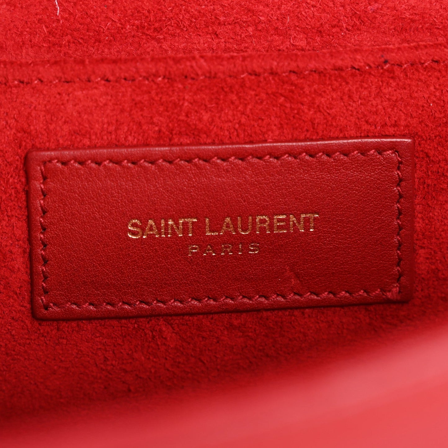 Saint Laurent Calfskin Classic Y Ligne Clutch Rouge Orient