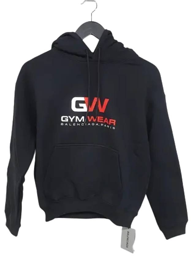 Luxury Balenciaga Trending 2026 Gymwear Logo Cotton Hoodie Black