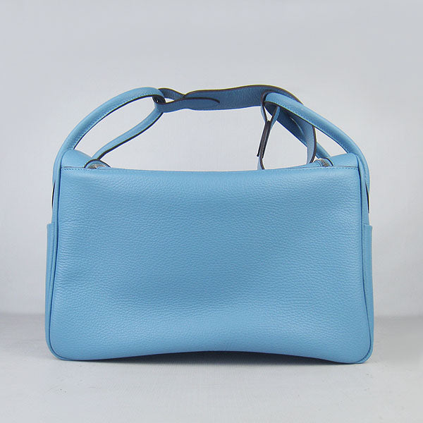 Luxury Hermes Lindy 34cm handbag 6208 light blue
