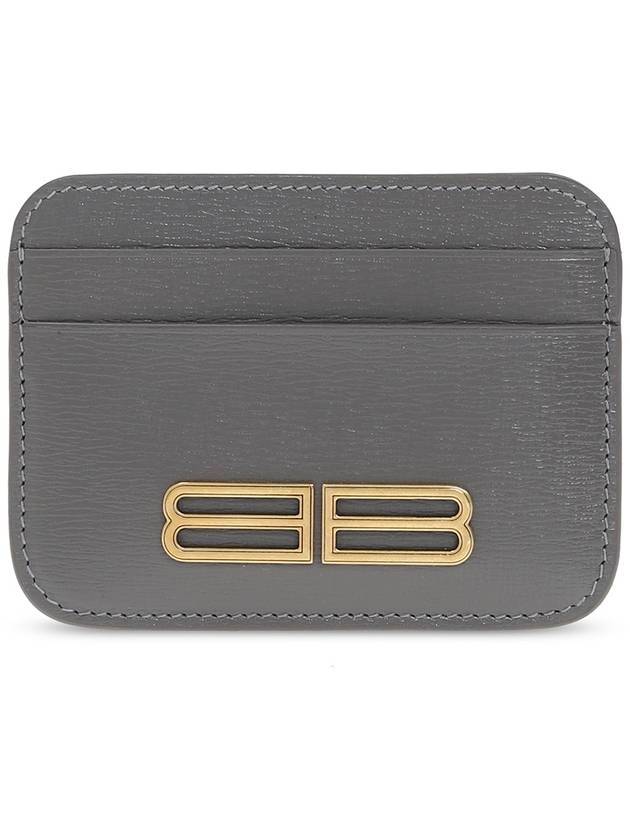 Luxury Balenciaga Trending 2026 Gossip BB Logo Card Wallet Grey