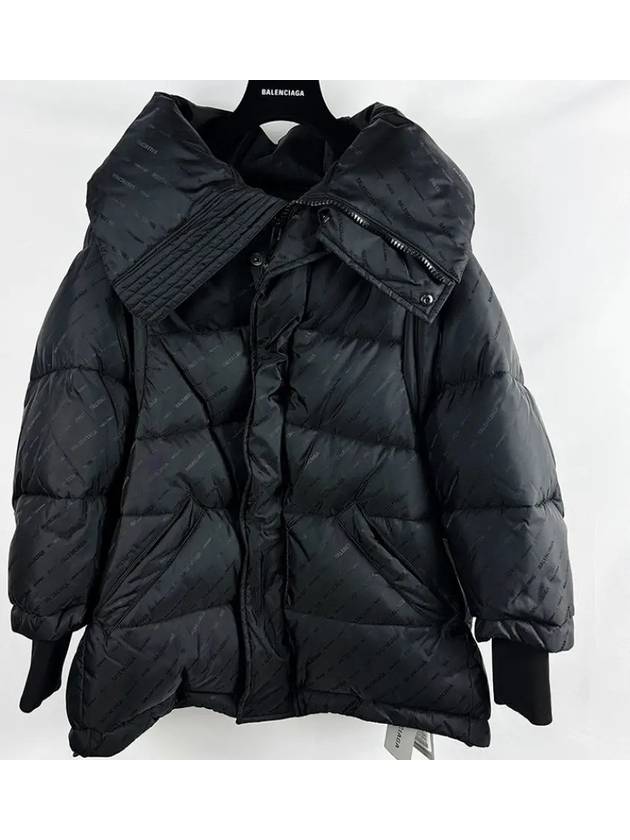 Luxury Balenciaga Trending 2026 WoMen's Swing Logo Puffer Down Padding Black