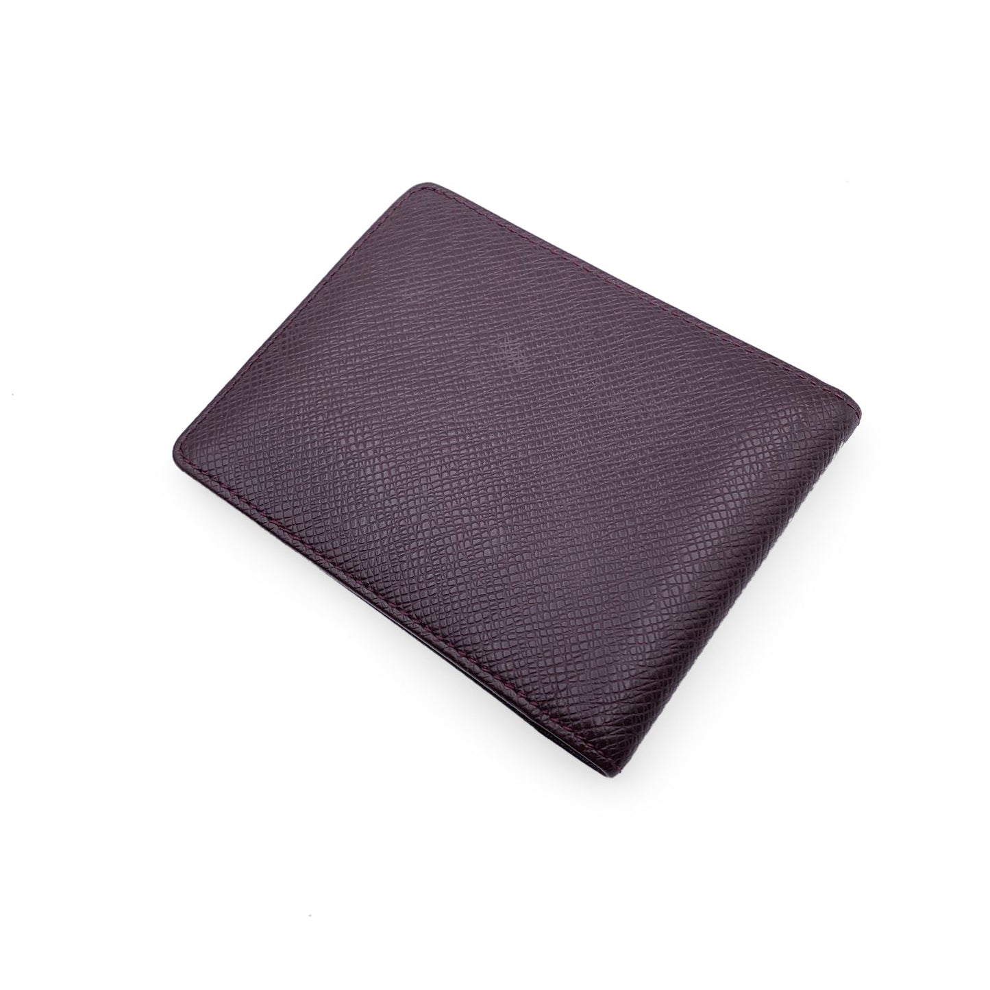 LOUIS VUITTON Brown Taiga Leather Card Holder Bifold Wallet