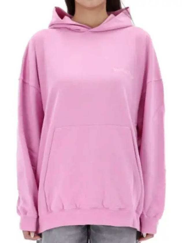Luxury Balenciaga Trending 2026 Logo Print Hoodie Pink