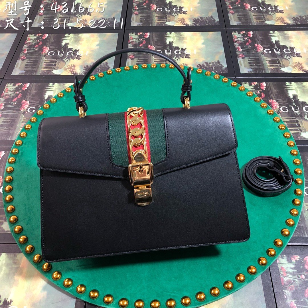 Gucci Sylvie Leather Shoulder Bag Style 5