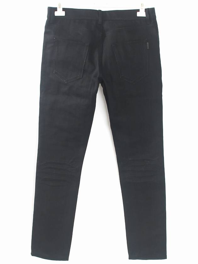 Luxury Saint Laurent Trending 2025 Men's Denim Slim Fit Coated Jeans Black