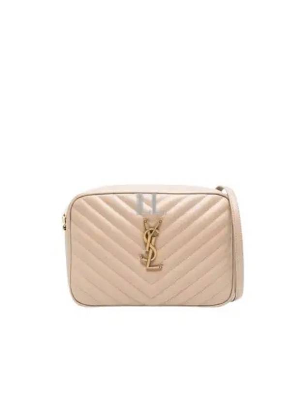 Luxury Saint Laurent Trending 2025 Lou Logo Quilting Cross Bag Beige