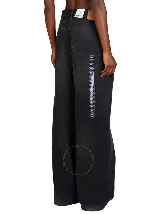 Luxury Balenciaga Trending 2026 Denim Straight Pants 767977TNW111672 SUNBLEACHED BLACK