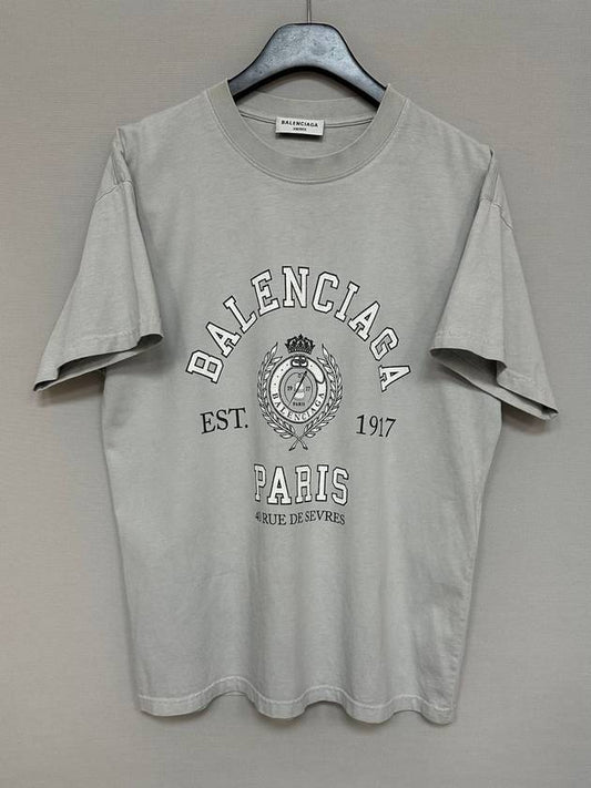 Luxury Balenciaga Trending 2026 College 1917 Short Sleeve T Shirt 100