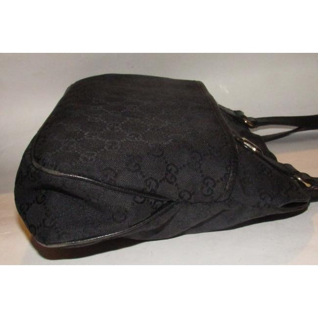Gucci Vintage Pursesdesigner Purses Black Leather And Gg Leather Satchel
