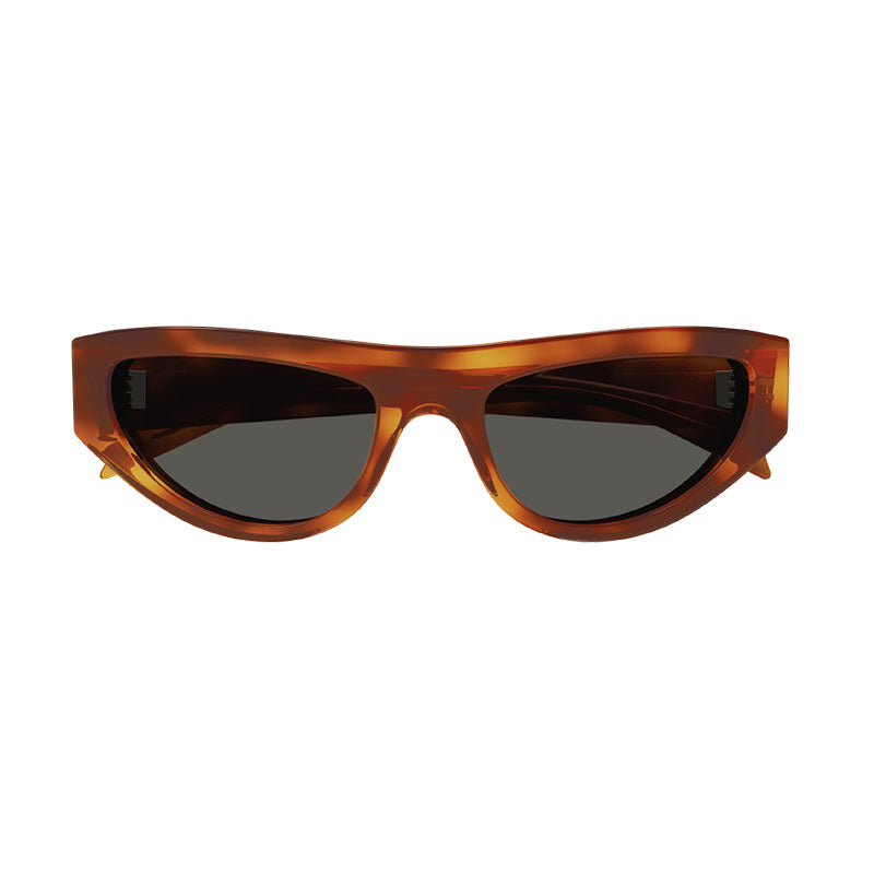 Gucci Sunglasses Cat Eye Full Rim, Shiny Blonde Havana Frame and Grey Lens GG1919S004