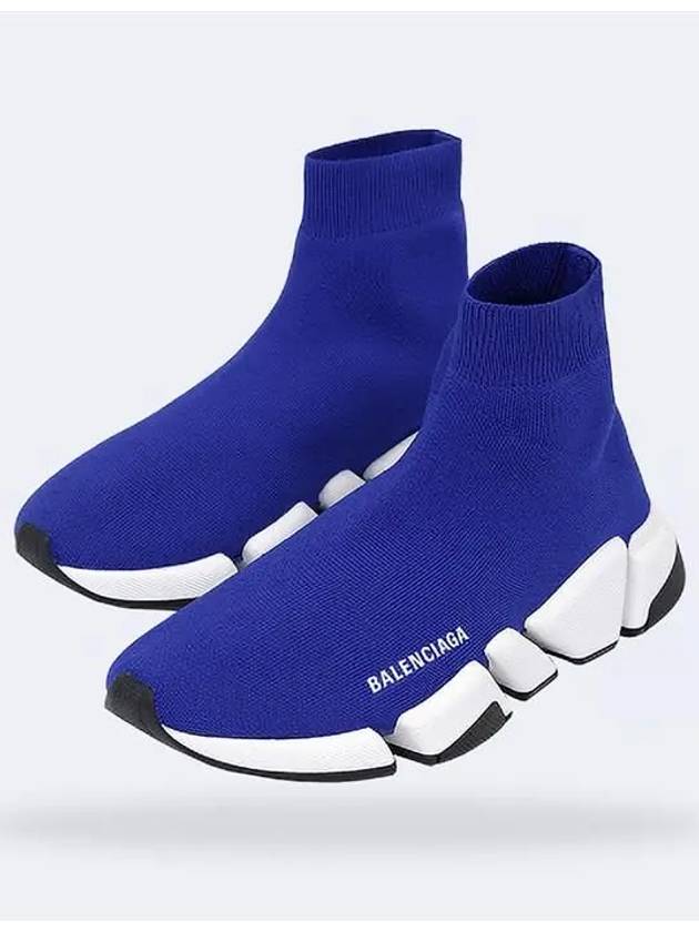 Luxury Balenciaga Trending 2026 Speed 2.0 High Top Sneakers Blue