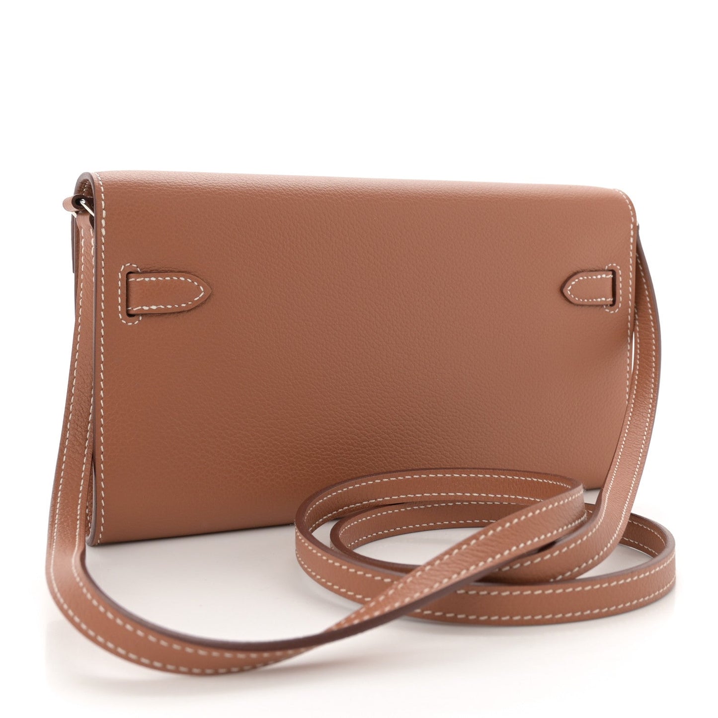 Hermes Evercolor Kelly Wallet To Go Gold