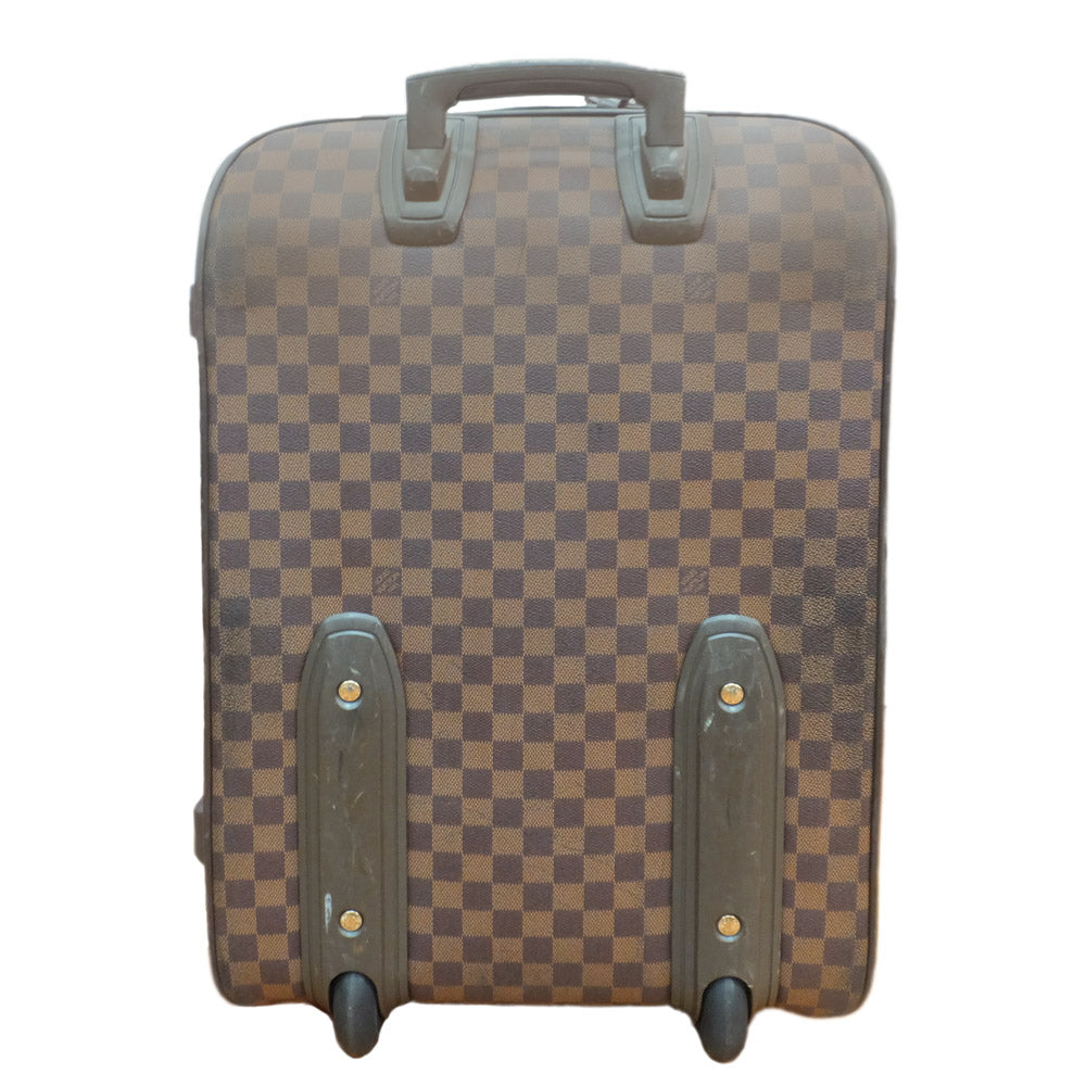 Louis Vuitton 55 Carry Case N23294 Travel Bag Damier Brown G Linen Leather suitcase