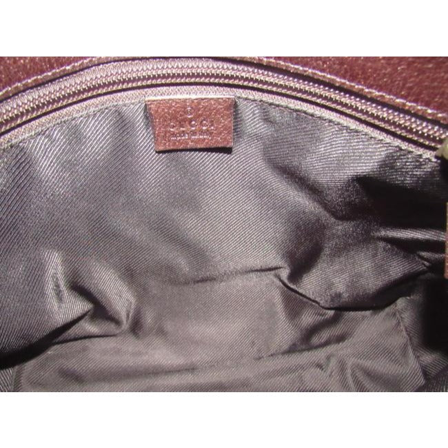 Gucci Vintage Shades Of Brown Large G Logo Leather Canvas Messenger Bag