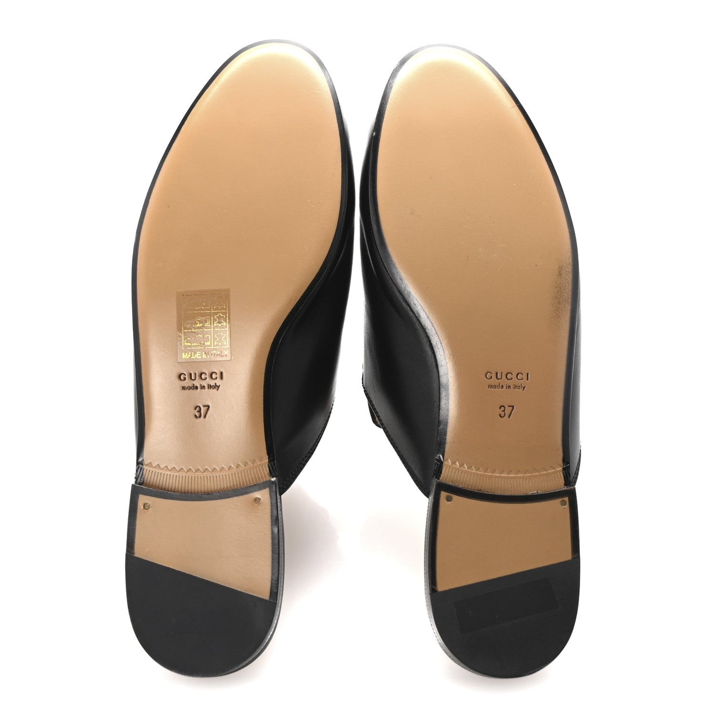 Gucci Calfskin Womens Princetown Slippers 37 Black