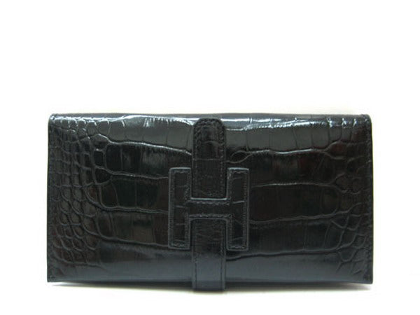 Luxury Hermes Wallet H1115 Ladies Wallet Black