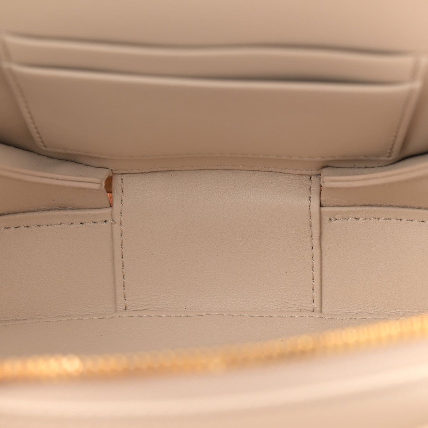 Christian Dior Calfskin CD Signature Oval Crossbody Camera Bag Caramel Beige