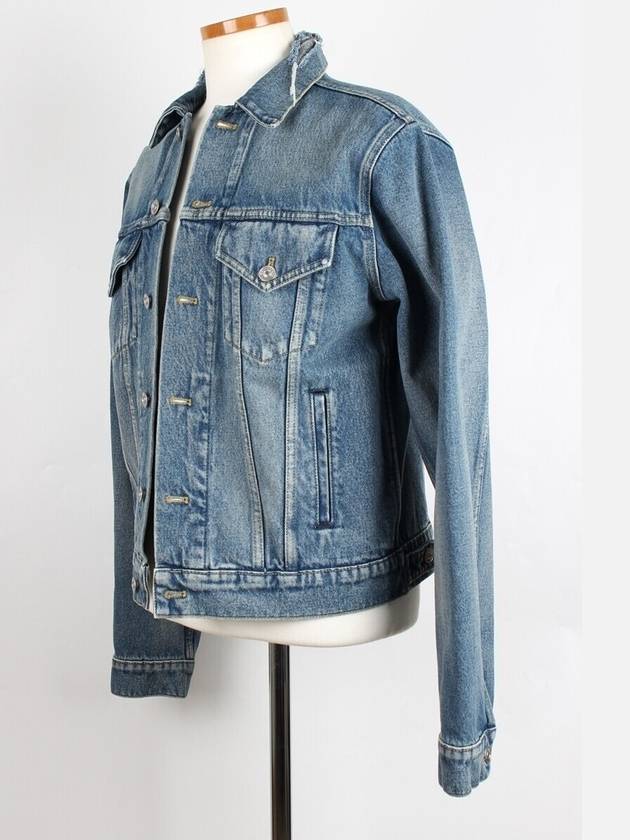 Luxury Balenciaga Trending 2026 wave logo denim jacket 50