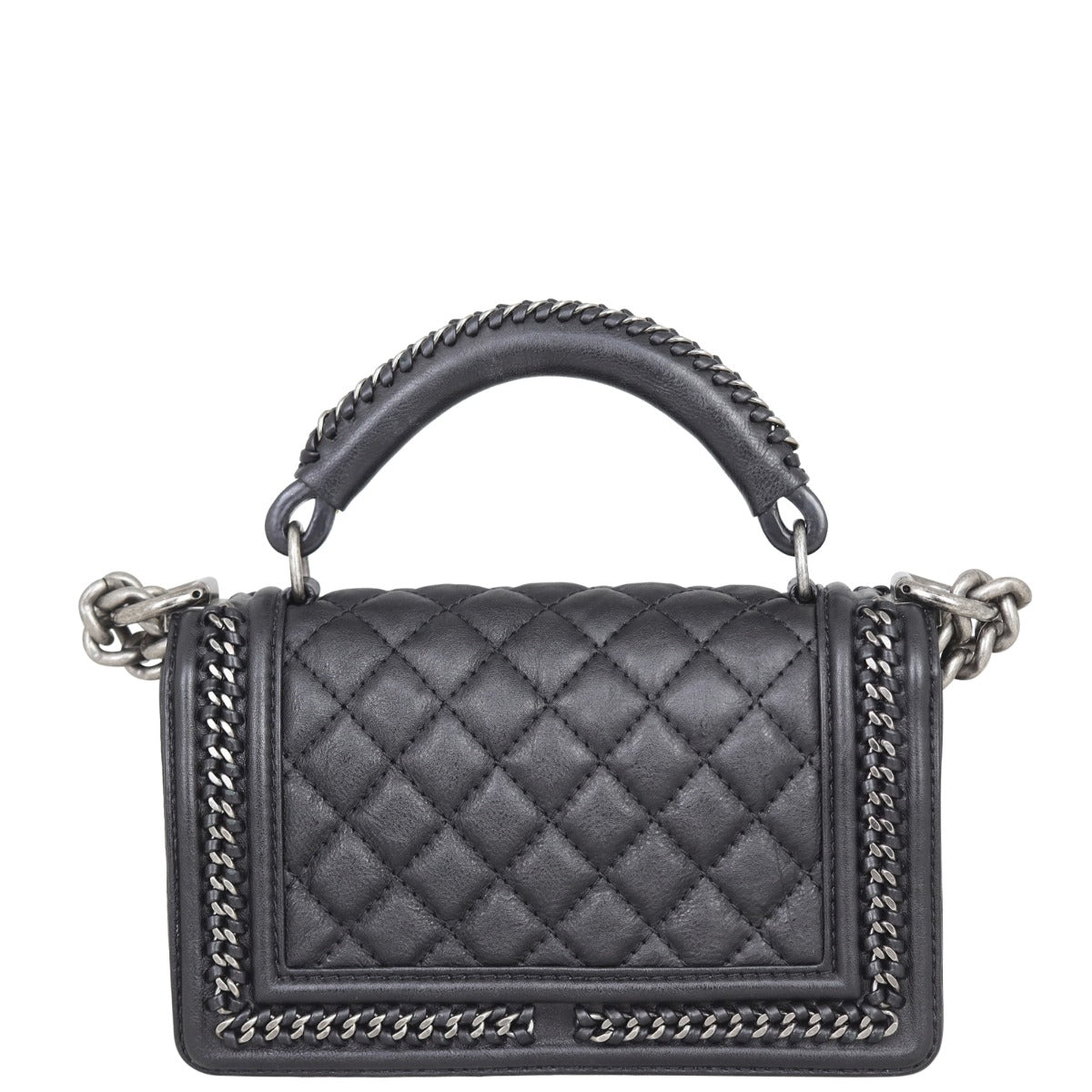 Chanel Boy Paris-Rome Chain Top Handle Small