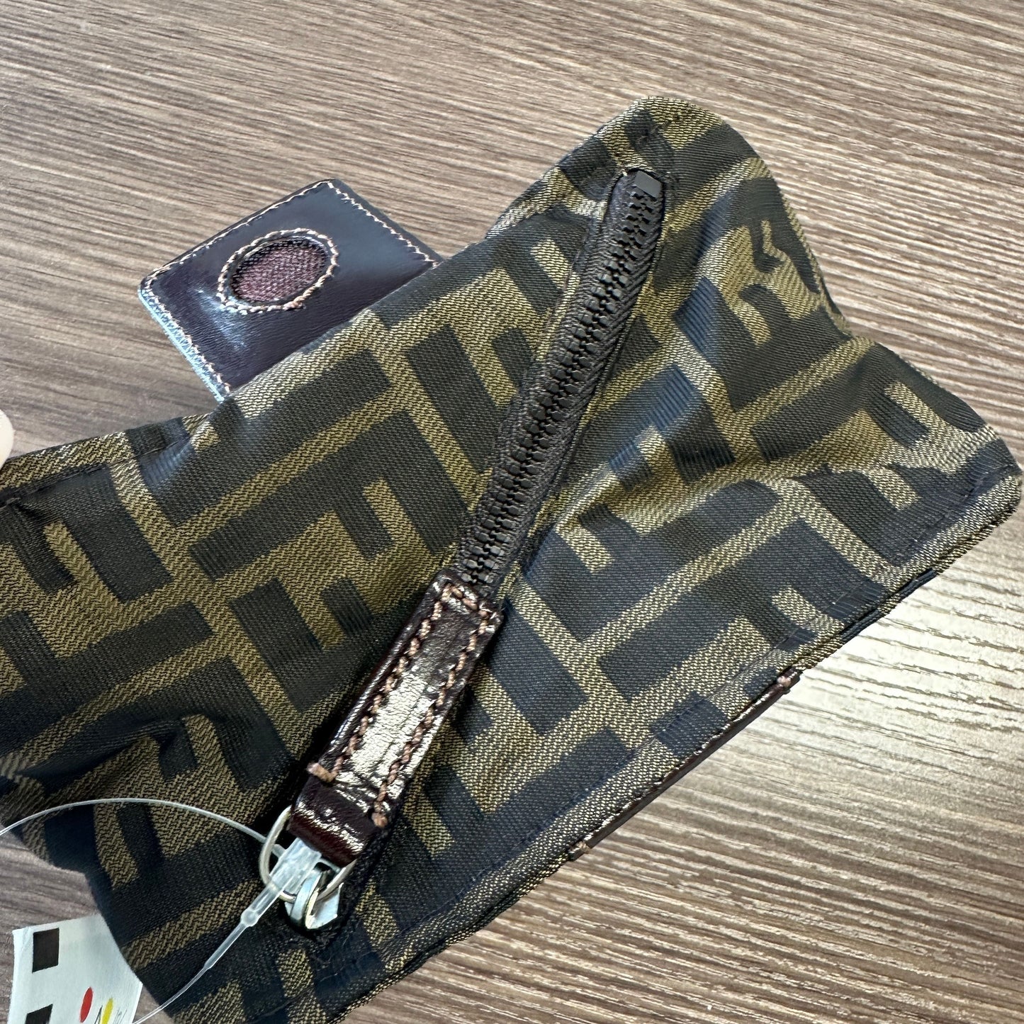 Fendi Zucca Browntan Monogram Pouch Clutch LB122606