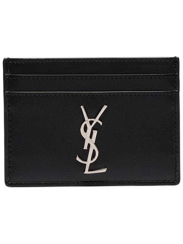 Luxury Saint Laurent Trending 2025 Monogram Card Case in Smooth Leather Black
