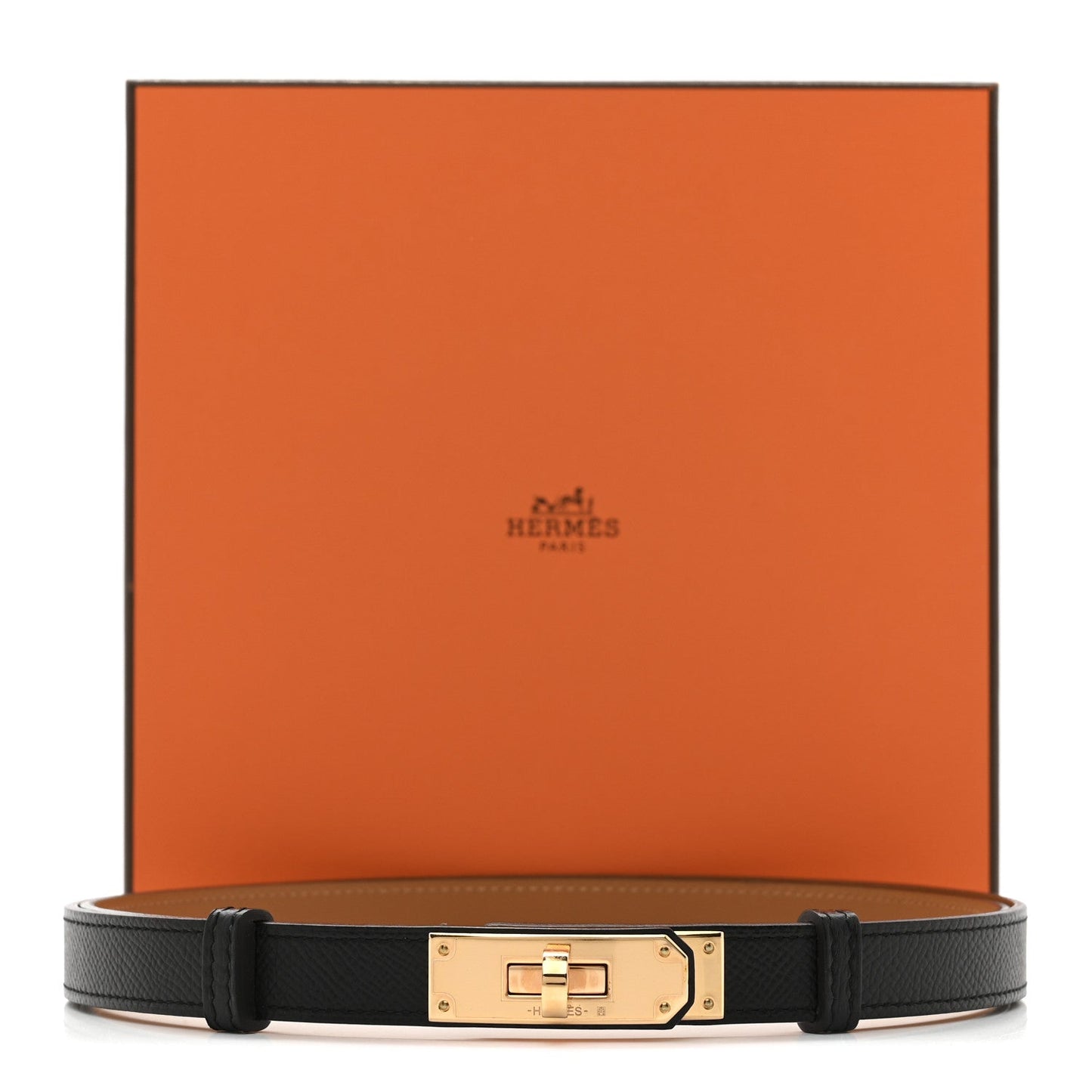 Hermes Epsom Kelly Belt Black