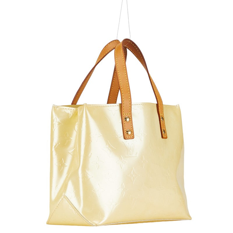 Louis Vuitton Monogram Vernis Reed PM Handbag M91336 Pearl White Patent Leather Louis Vuitton