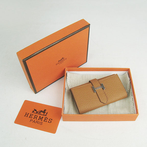Luxury Hermes Wallet H022 Ladies Cow Leather Coffee
