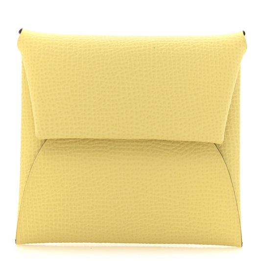 Hermes Epsom Horseshoe Bastia Coin Purse Jaune Poussin Vert Fizz