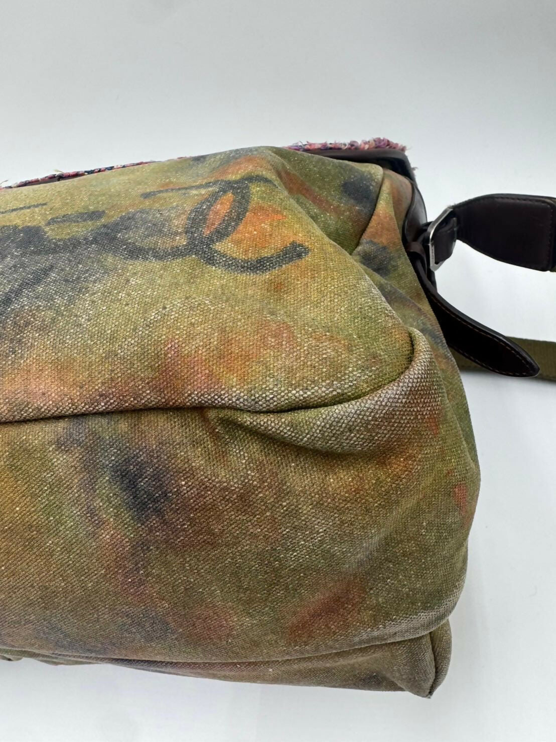 Chanel Graffiti Canvas Messenger Bag  Large Size