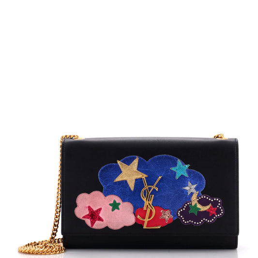 Luxury Saint Laurent Trending 2025 Classic Monogram Crossbody Bag Embellished Leather Medium