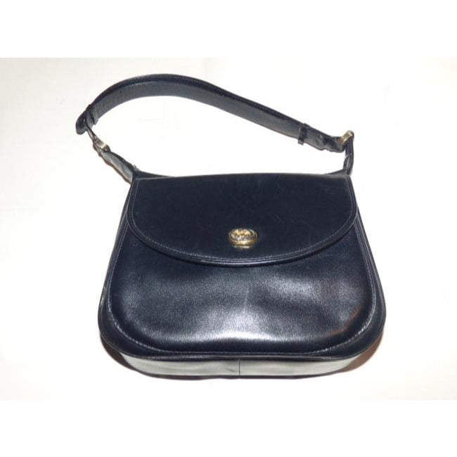 Gucci Vintage Pursesdesigner Purses Midnight Blueblack Leather Hobo Bag