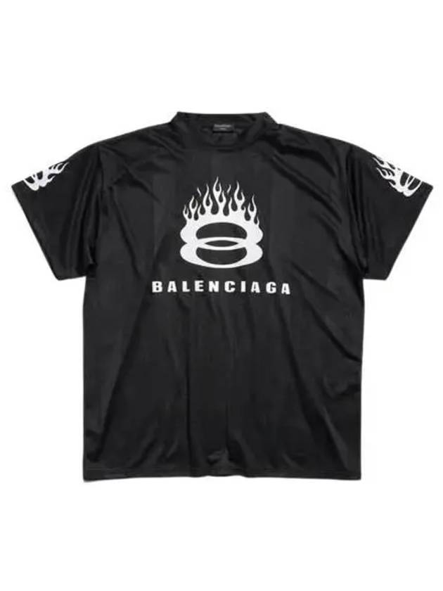 Luxury Balenciaga Trending 2026 Logo Print Crew Neck Short Sleeve T-Shirt Black