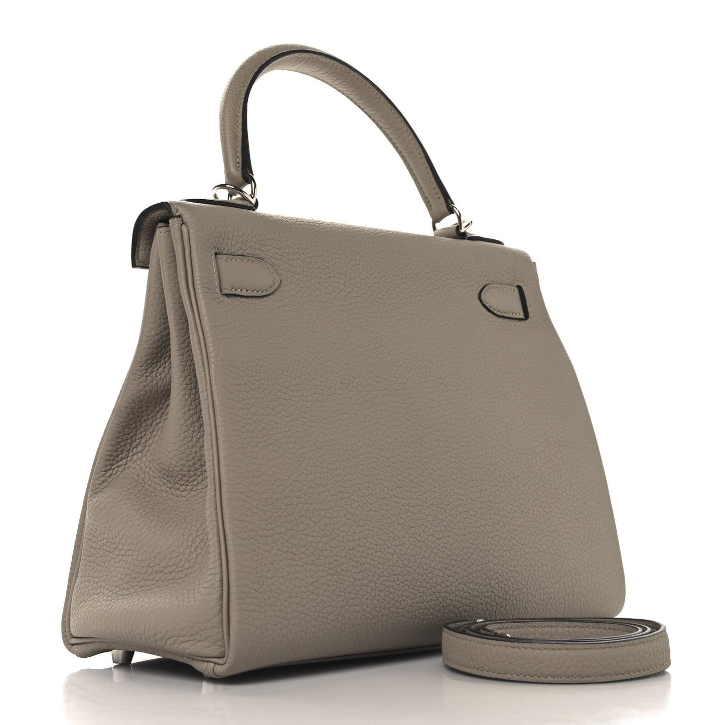 Hermes Togo Kelly Retourne 28 Gris Tourterelle