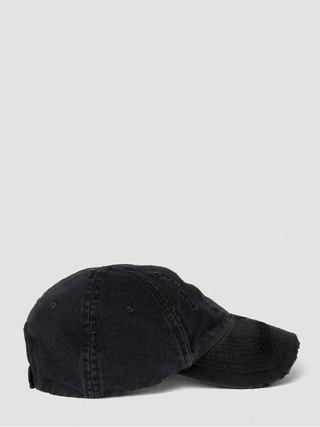 Luxury Balenciaga Trending 2026 Embroidered Logo Denim Ball Cap Dark Grey
