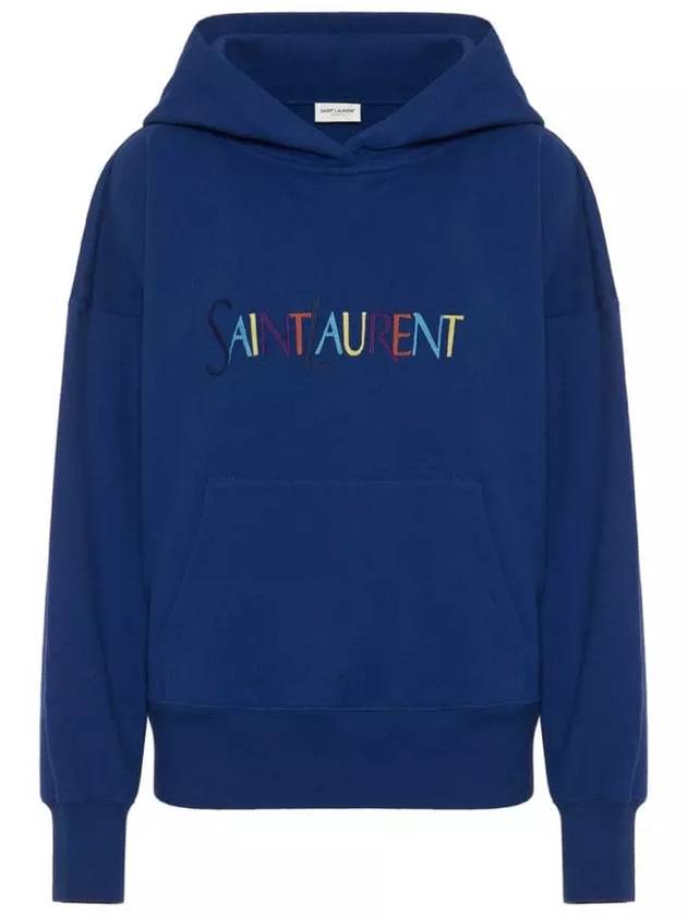 Luxury Saint Laurent Trending 2025 Women's Logo Hoodie Blue