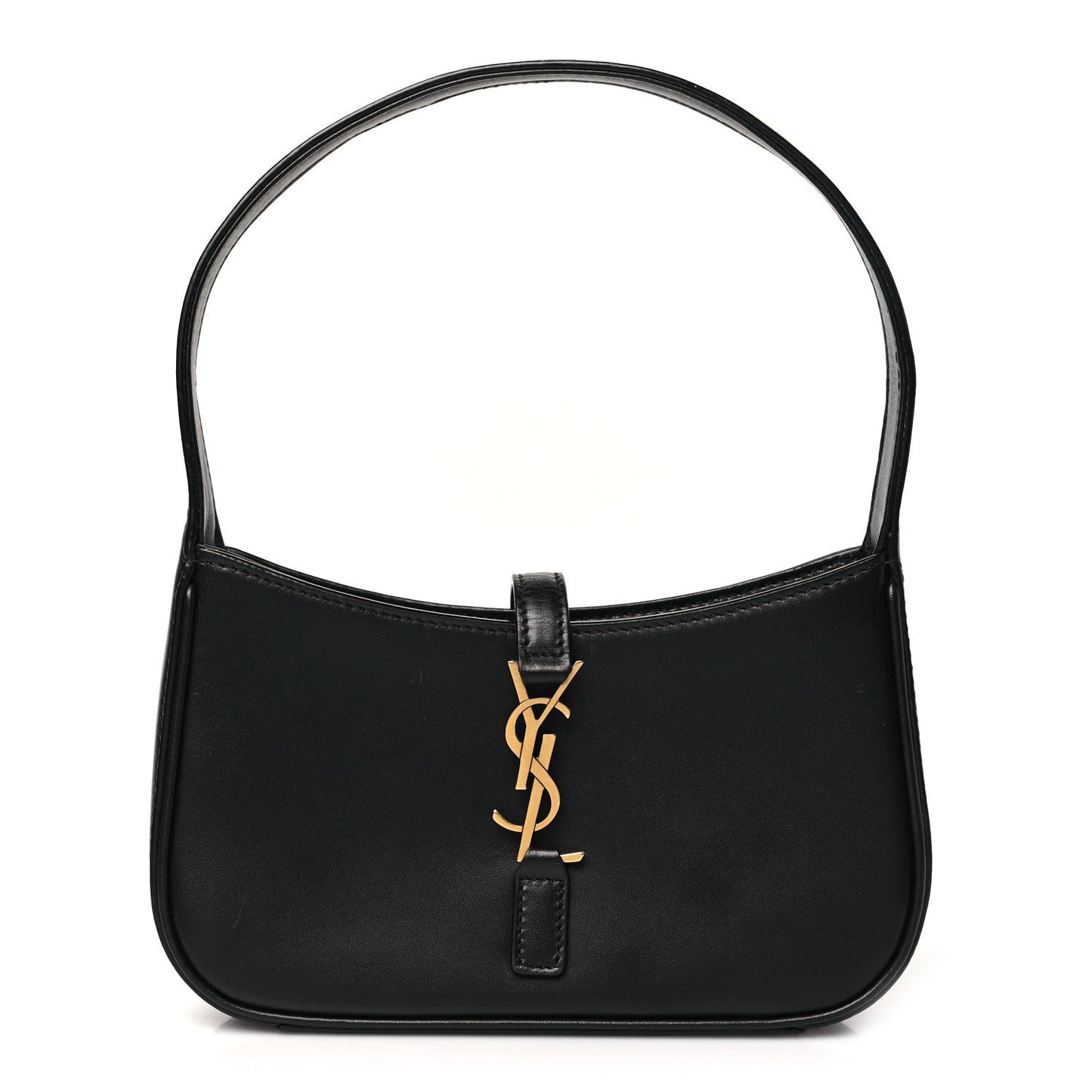 Saint Laurent Smooth Calfskin Le 5 A 7 Mini Hobo Black