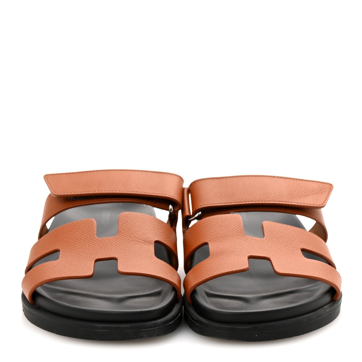Hermes Epsom Womens Chypre Sandals 38 Naturel
