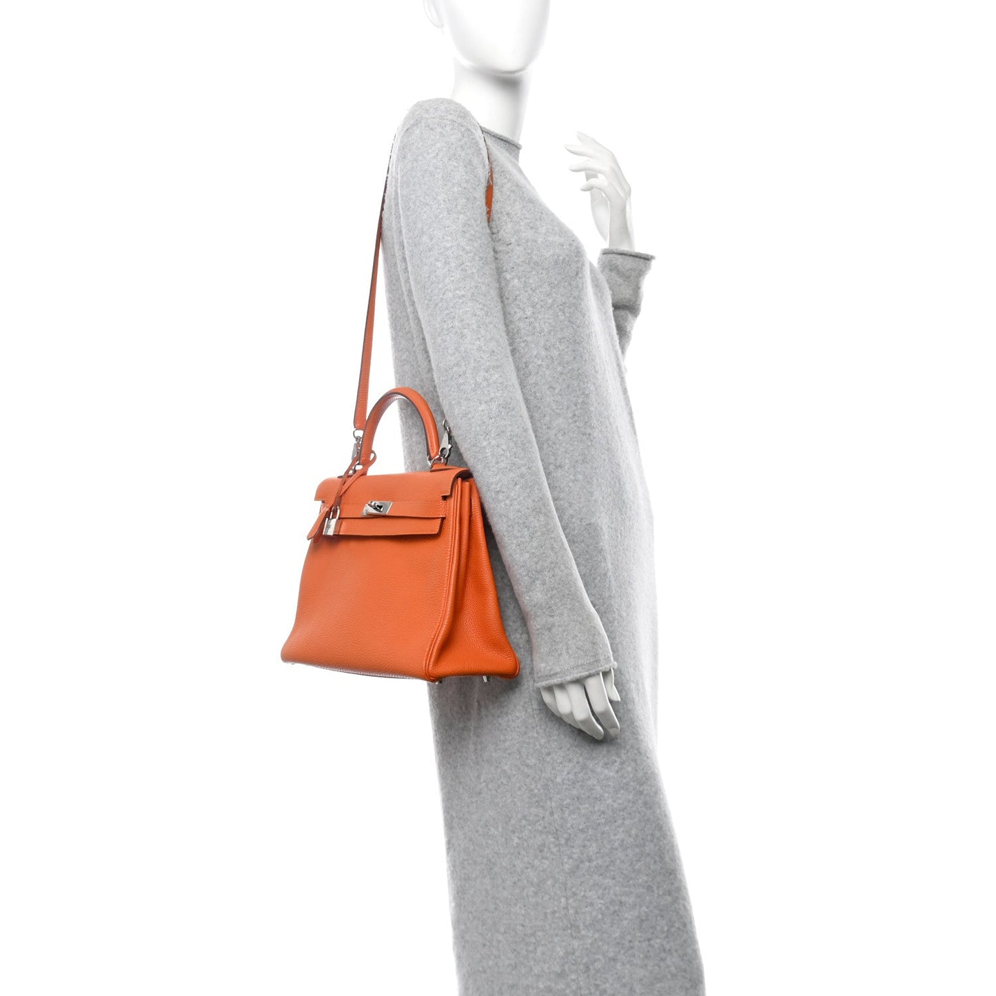 Hermes Togo Kelly Retourne 28 Orange